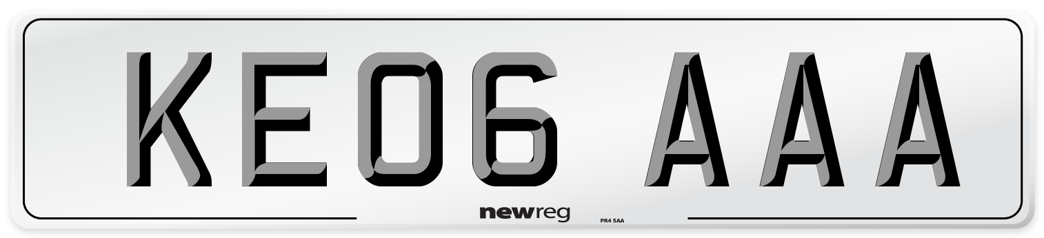 KE06 AAA Number Plate from New Reg